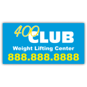 400 Club Weight Lifting Magnetic Sign