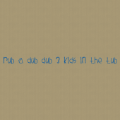 Tub 225 Wall Lettering