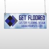 Blue Checker 249 Window Sign