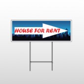 House Rent Night City 711 Wire Frame Sign