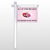 Pinkrose Hidden Ring 399 18"H x 24"W Swing Arm Sign