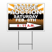 Auction Right Arrow 717 Wire Frame Sign