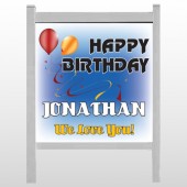 Red Orange B-Day 186 48"H x 48"W Site Sign