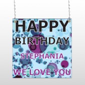 Birthday Dots 16 Window Sign