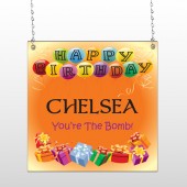 Birthday Balloons 185 Window Sign