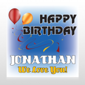 Red Orange B-Day 186 Custom Decal