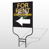 For Rent Corner 702 Round Rod Sign