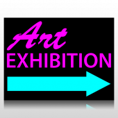 Art Exhibition Sign Panel