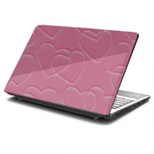 Embossed Hearts Laptop Skin
