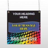 Rainbow Dots 143 Window Sign