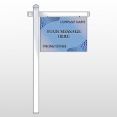 Blue Dots 145 18"H x 24"W Swing Arm Sign