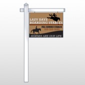 Borading Stables 304 18"H x 24"W Swing Arm Sign