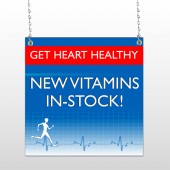 Heart Healthy 140 Window Sign