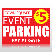 Town Square Event Parking Sign Panel