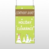 Holiday Clearance 13 Window Hanging Sign